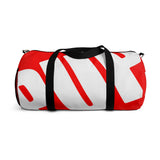 PUP custom Duffle Bag over sized white on red graphic