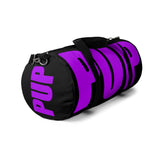 custom purple and black pup Duffle Bag V1