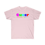 Queer all gender Ultra Cotton Tee funty rainbow graphic shirt