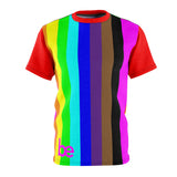 be you candy stripe all over print tee