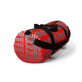 "be anti bully" anti bully Duffle Bag (white black red all over graphic)