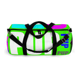 custom all over print pup multi color on neon green