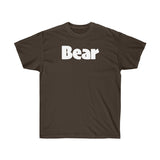 BEAR Unisex Ultra Cotton Tee (white graphic) up to 5XL
