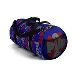 custom wolf pup hybrid woof Duffle Bag crimson dark grey navy