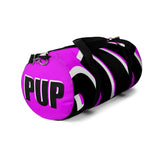 PUP custom Duffle Bag over sized black and white on pink graphic