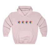 Chicago 4 star rainbow pride all gender Heavy Blend™ Hooded Sweatshirt