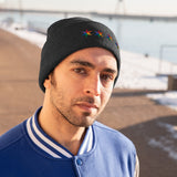 Chicago 4 star rainbow pride hat Knit Beanie
