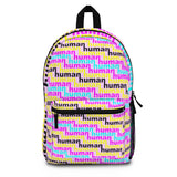 human just like you cmyk on pink Backpack (Made in USA)