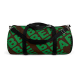 "be bear" be bear Duffle Bag (green and brown all over graphic)