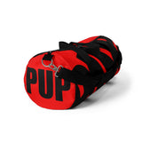 PUP custom Duffle Bag over sized black on red graphic