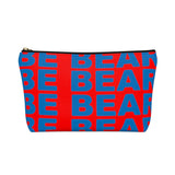 "be bear" Accessory Pouch w T-bottom (red and blue graphic)