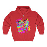 woof! CMYK all gender Heavy Blend™ Full Zip Hooded Sweatshirt
