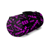 be queer, queer Duffle Bag (pink and black all over print)