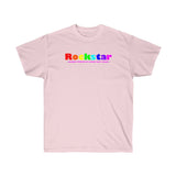 Rockstar all gender Ultra Cotton Tee funty rainbow graphic shirt