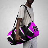 PUP custom Duffle Bag over sized black and white on pink graphic