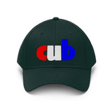 embroidered CUB Unisex Twill Hat red white and blue