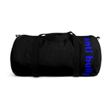 "anti bully" Duffle Bag (blue and black all over graphic)