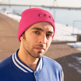 Chicago 4 star rainbow pride hat Knit Beanie
