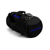 "anti bully" Duffle Bag (blue and black all over graphic)