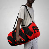PUP custom Duffle Bag over sized black on red graphic