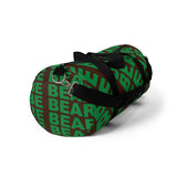 "be bear" be bear Duffle Bag (green and brown all over graphic)