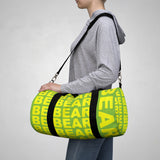 "be bear" Duffle / gym Bag (yellow and green yellow graphic)