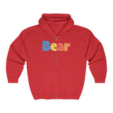 "summer bear" all gender Heavy Blend™ Full Zip Hooded Sweatshirt up to 5XL