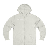 be truth (front) stay curious, be wonderful (back) Unisex French Terry Zip Hoodie (white print)