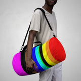 be you candy stripe rainbow Duffle Bag