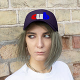embroidered CUB Unisex Twill Hat red white and blue