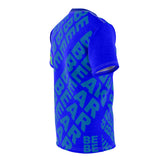 "BE BEAR" All Over Print Tee (blue on blue)