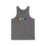 Funster all gender Jersey Tank funty rainbow graphic tank