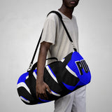 PUP custom Duffle Bag over sized black and white on blue graphic