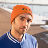 Chicago 4 star rainbow pride hat Knit Beanie