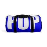 custom puppy Duffle Bag "PUP" blue and white version four