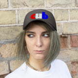 embroidered CUB Unisex Twill Hat red white and blue