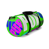 custom all over print pup multi color on neon green