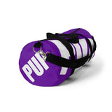 custom white and purple pup Duffle Bag V3