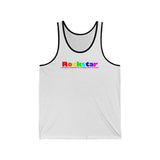 Rockstar all gender Jersey Tank funty rainbow graphic shirt