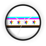 Chicago pride flag Wall clock
