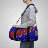 custom wolf pup hybrid woof Duffle Bag crimson dark grey navy