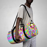 CMYK woof! duffle bag