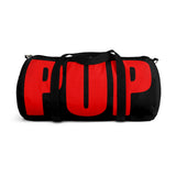 pup custom Duffle Bag black and red