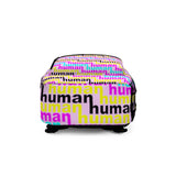 human just like you cmyk on pink Backpack (Made in USA)