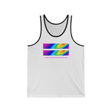 Stardust all gender Jersey Tank funty rainbow graphic tank