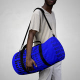 "be anti bully" anti bully Duffle Bag (black and blue all over graphic)