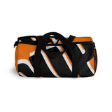 PUP custom Duffle Bag over sized black and white on orange graphic