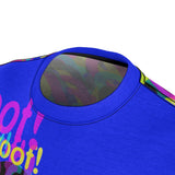 woof! cmyk on blue all gender AOP Cut & Sew Tee