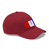 embroidered CUB Unisex Twill Hat red white and blue