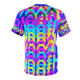 woof! cmyk on blue all gender AOP Cut & Sew Tee